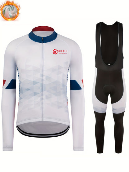 Men's Fleece Cycling Jersey & Leggings Set