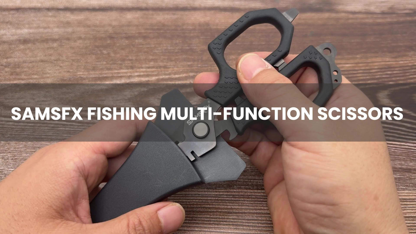 Titanium Coated Multi-Functional Fishing Scissors