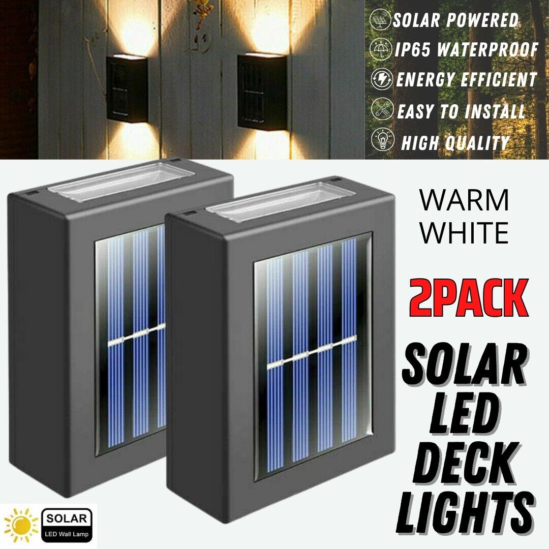 2 Pack Solar Deck Lights