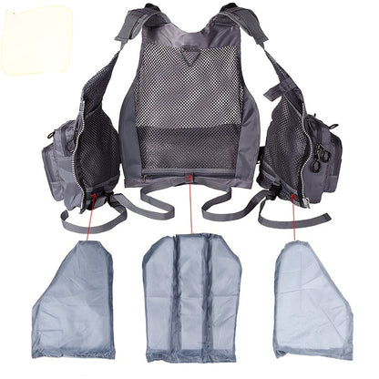 Multi-Pocket Oxford Cloth Fishing Buoyancy Vest