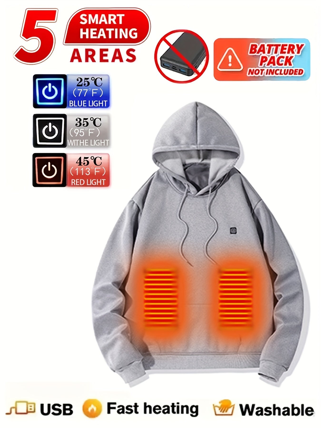 Intelligent Electric Hooded Sweatshirt