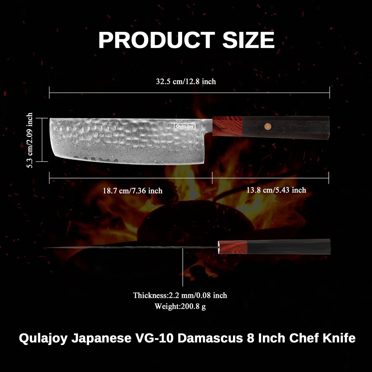 Damascus Steel 8 Inch Chef Knife