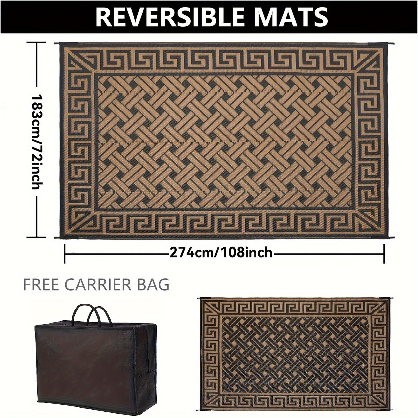 Reversible Waterproof Outdoor Rug