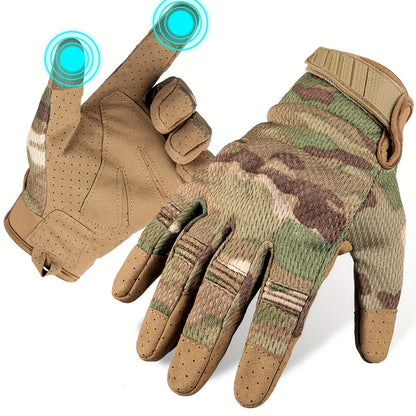 Premium Touch Screen Full Finger Camo Gloves