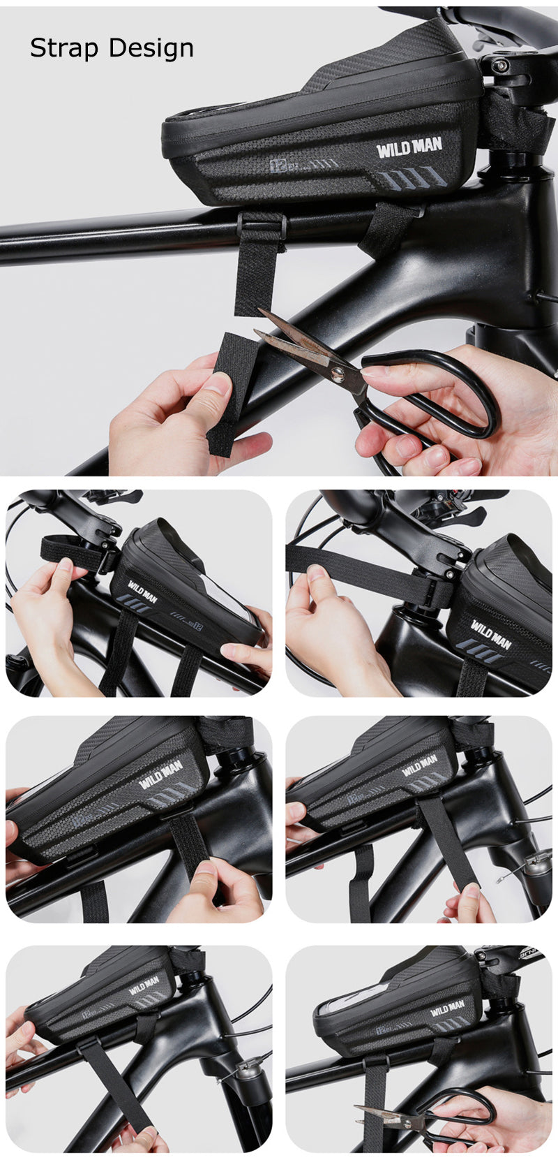 Waterproof Hard Shell Bicycle Frame Bag