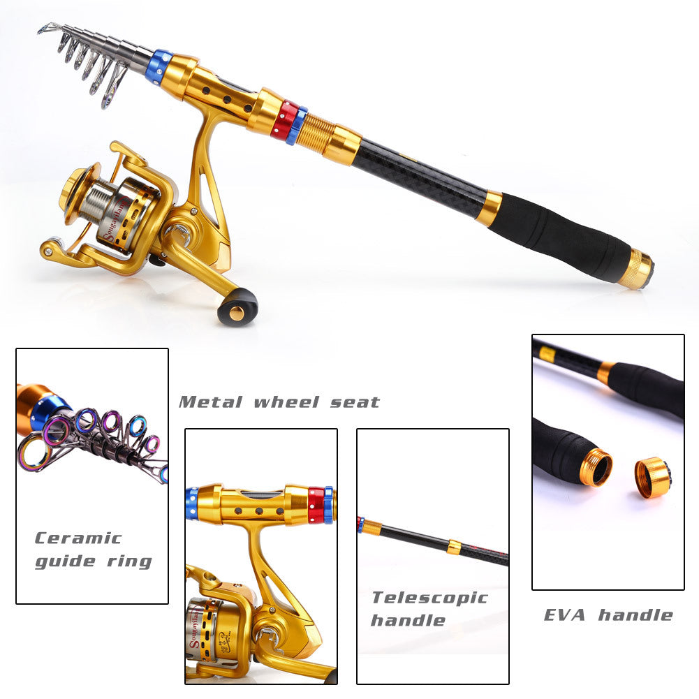 Telescopic Travel Fishing Rod Set