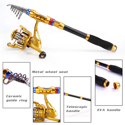 Telescopic Travel Fishing Rod Set