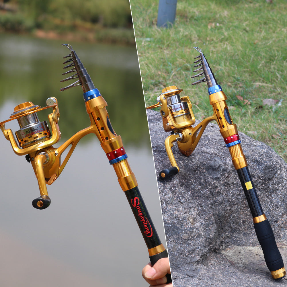 Telescopic Travel Fishing Rod Set