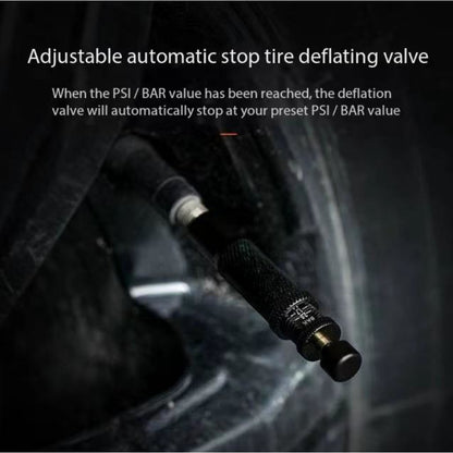 4-Pack Auto-Stop Tire Deflator Valve Set