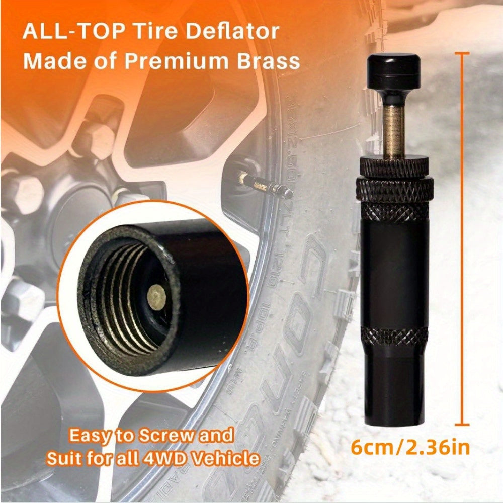 4-Pack Auto-Stop Tire Deflator Valve Set