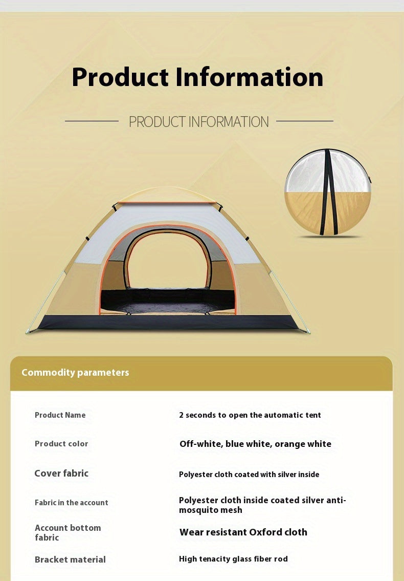 Large Quick-Open Portable Camping Tent