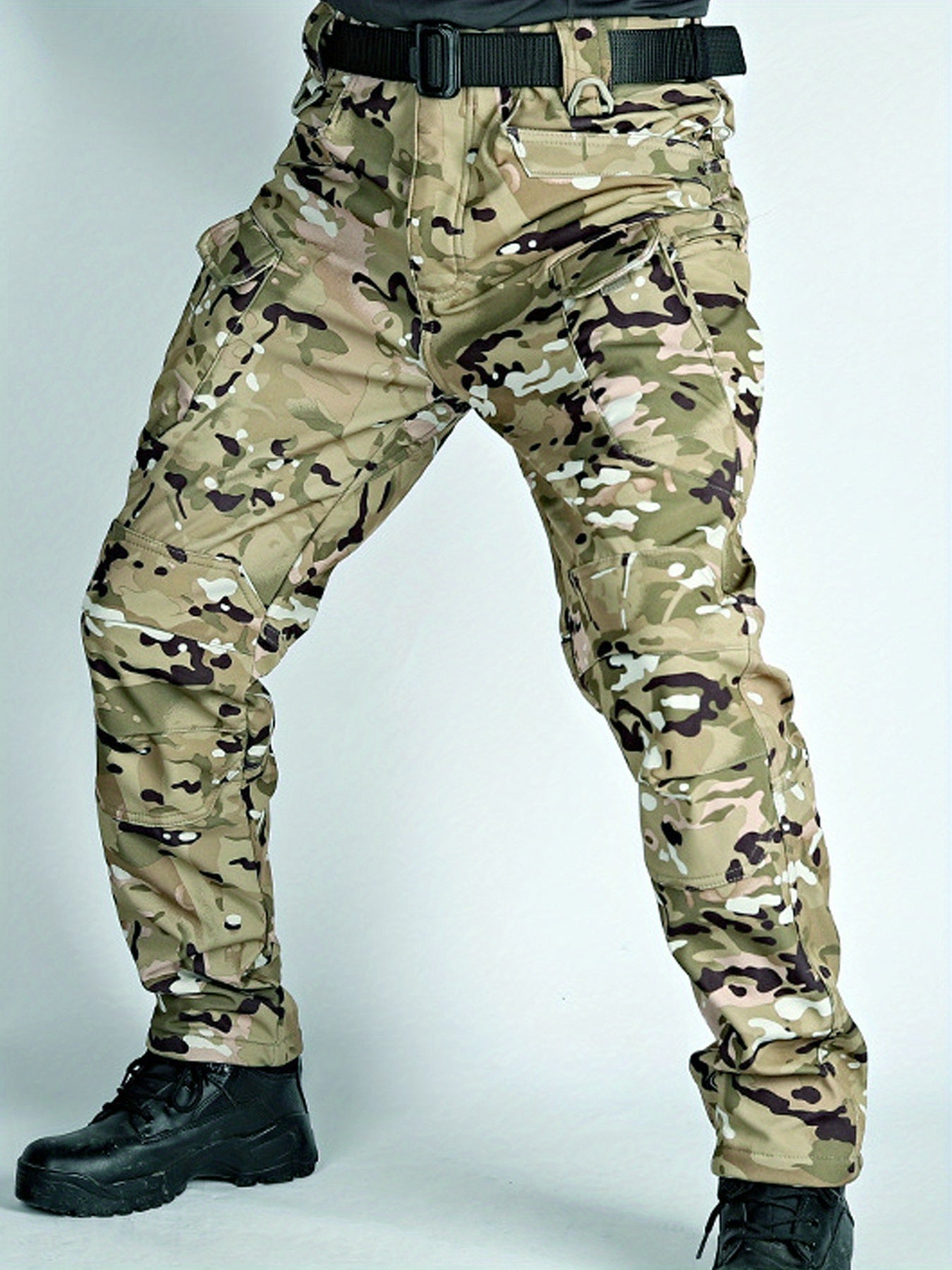 Men's Camo Sharkskin Jacket & Fleece-Lined Pants Set