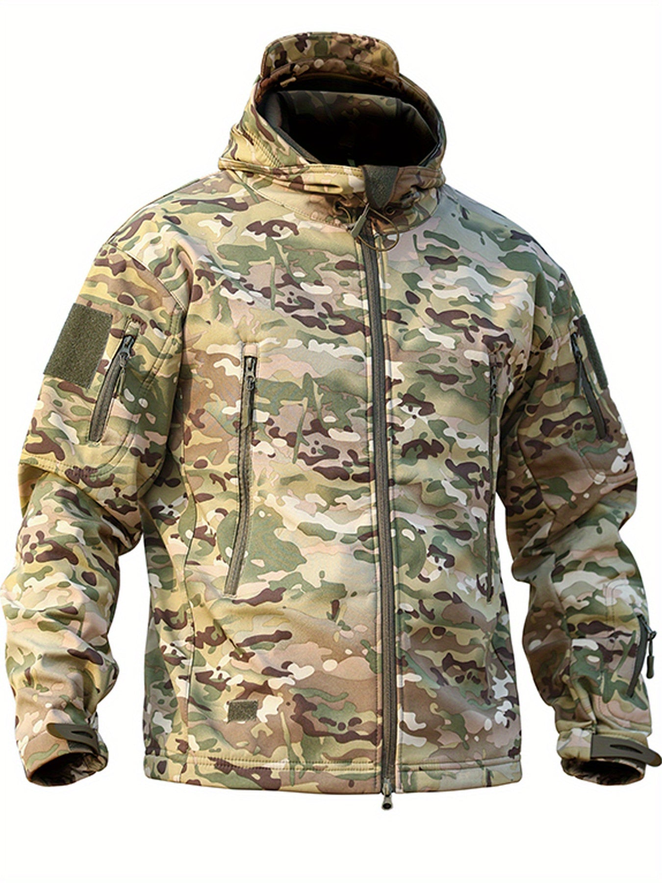 Men's Camo Sharkskin Jacket & Fleece-Lined Pants Set