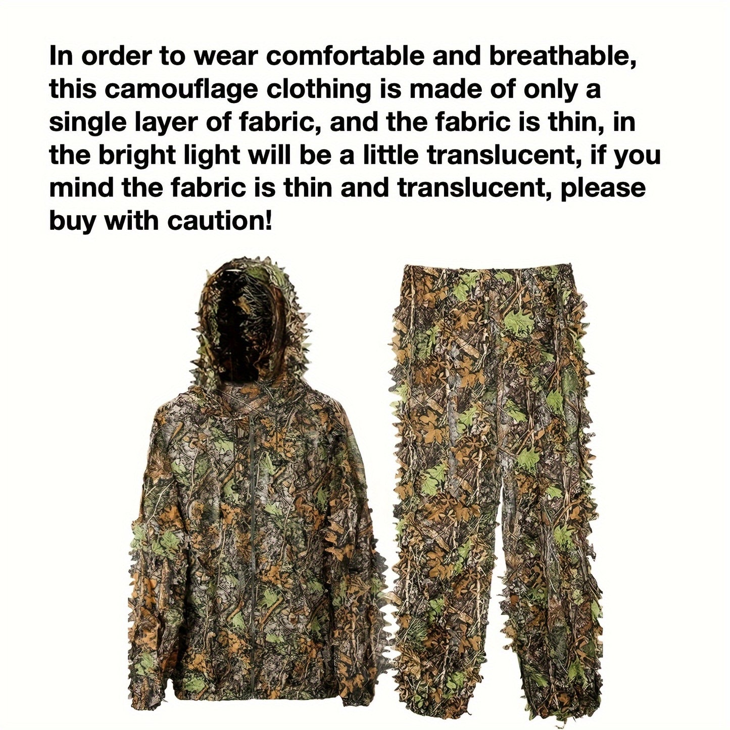 Lightweight Leafy Camouflage Suit