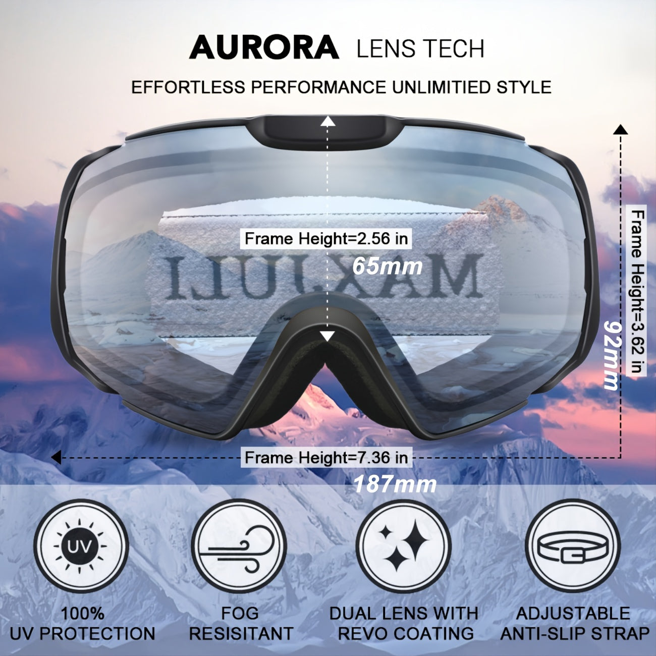 Anti Fog Ski Goggles