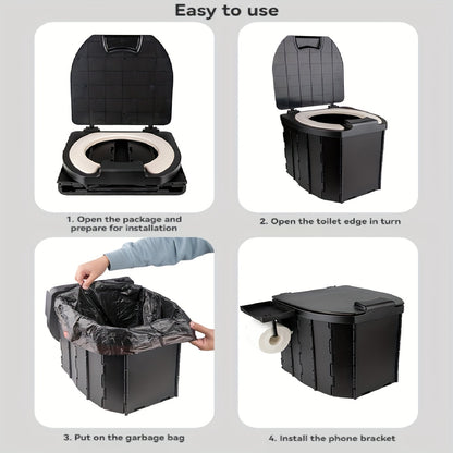 Deluxe Portable Folding Toilet