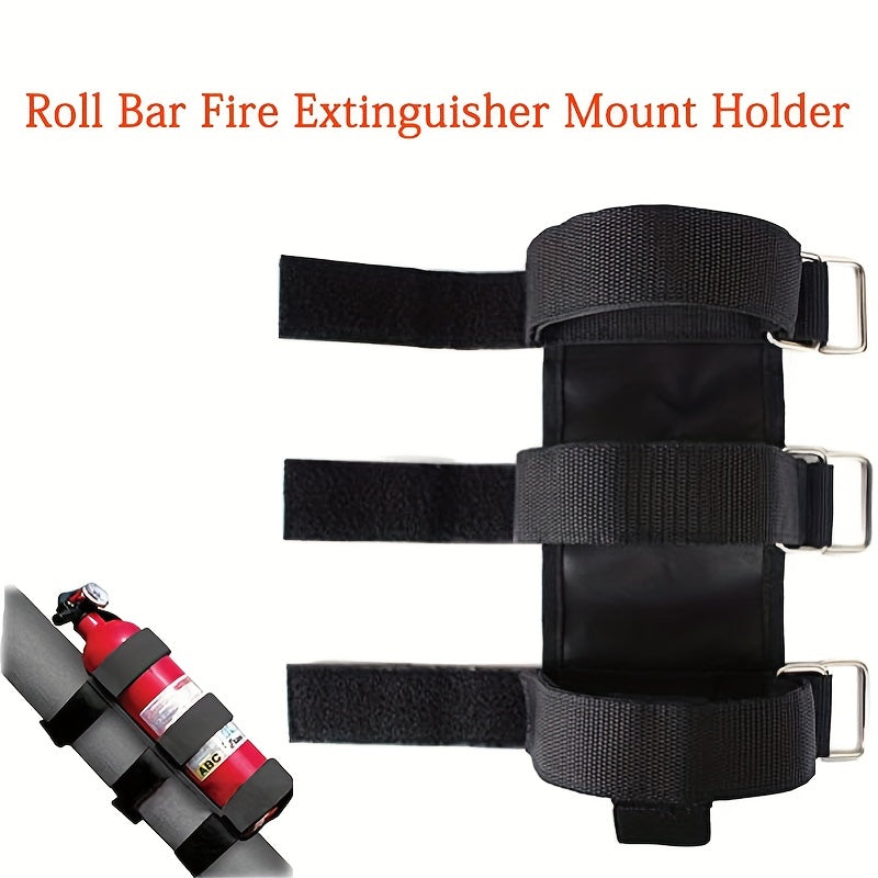 1pc Adjustable Roll Bar Fire Extinguisher Mount Holder Fixing Belt 3 Lb For Jeep Wrangler Unlimited CJ YJ LJ TJ JK JKU JL JLU 4XE