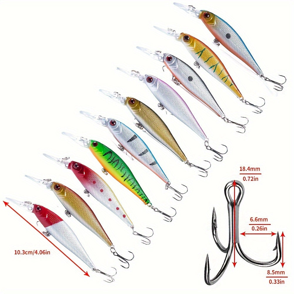 56pcs Deluxe Minnow Fishing Lures Kit