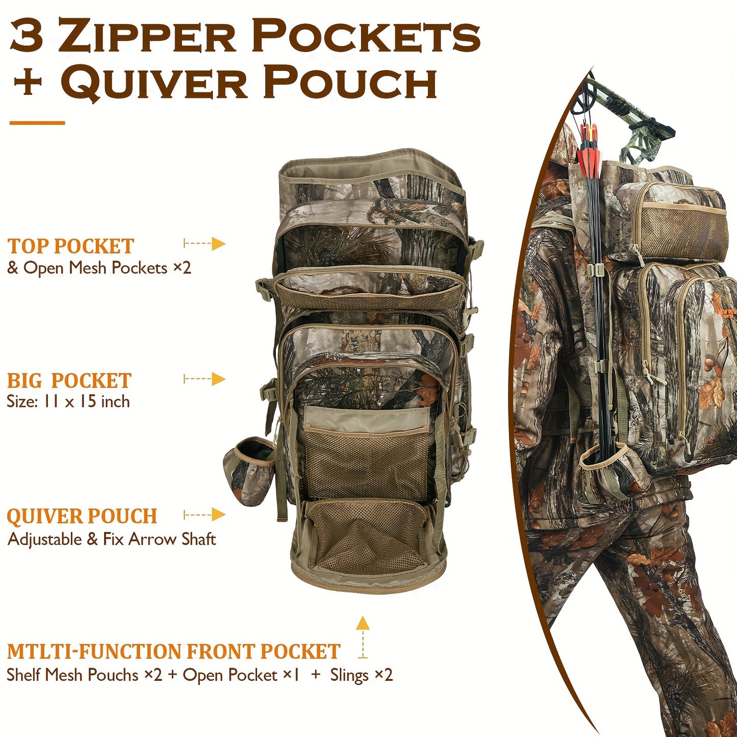 Pro Hunter Camouflage Backpack