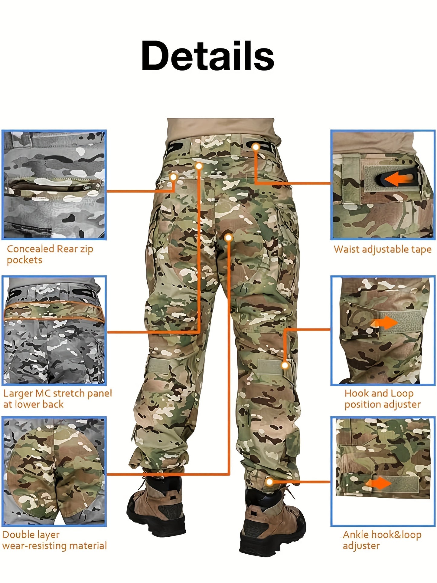 Mens Camouflage Tactical Pants