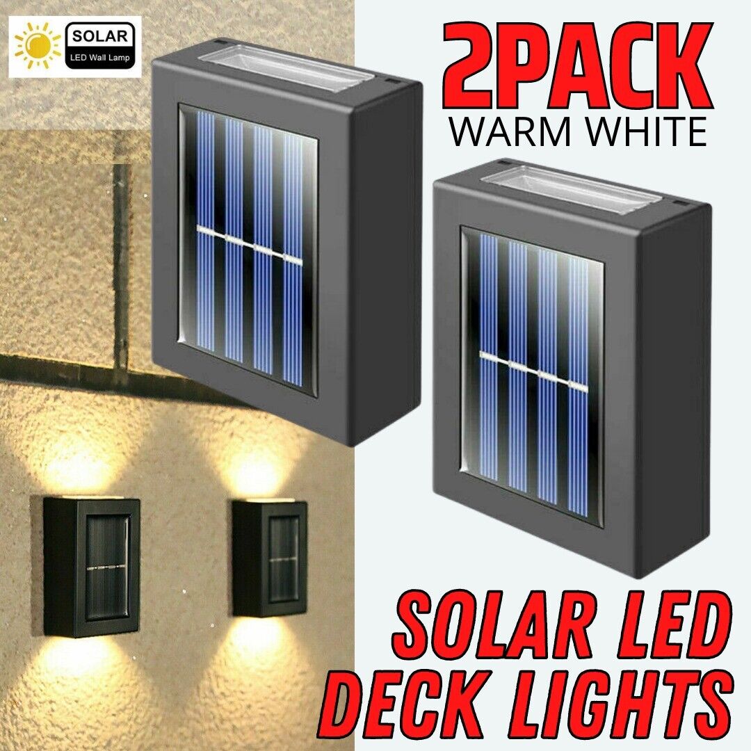 2 Pack Solar Deck Lights