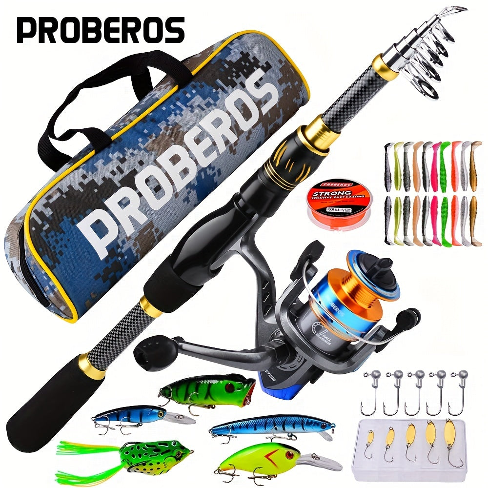 Telescoping Fishing Rod & Reel Combo Kit