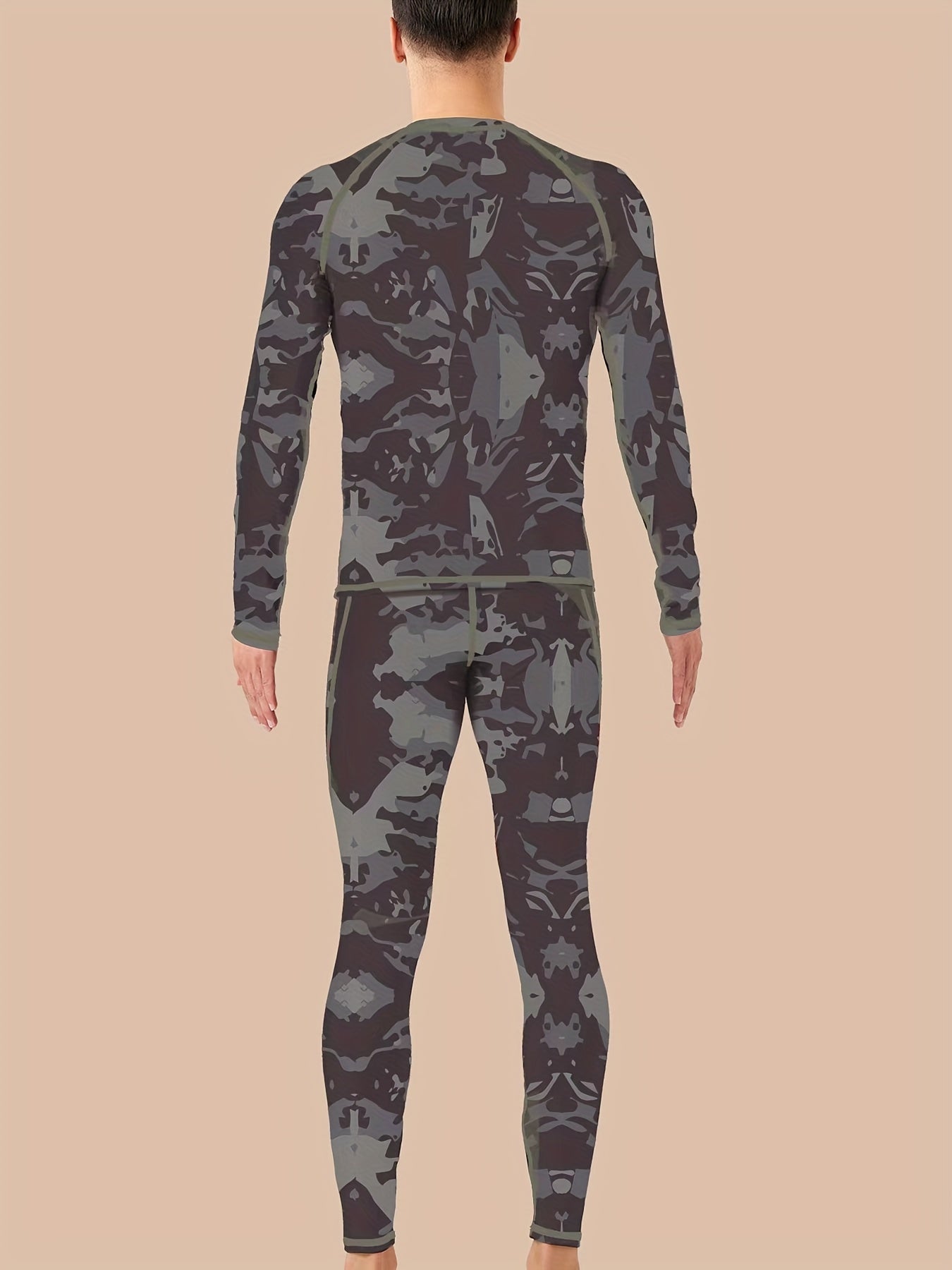 Men's Camo Thermal Fleece-Lined Long Johns