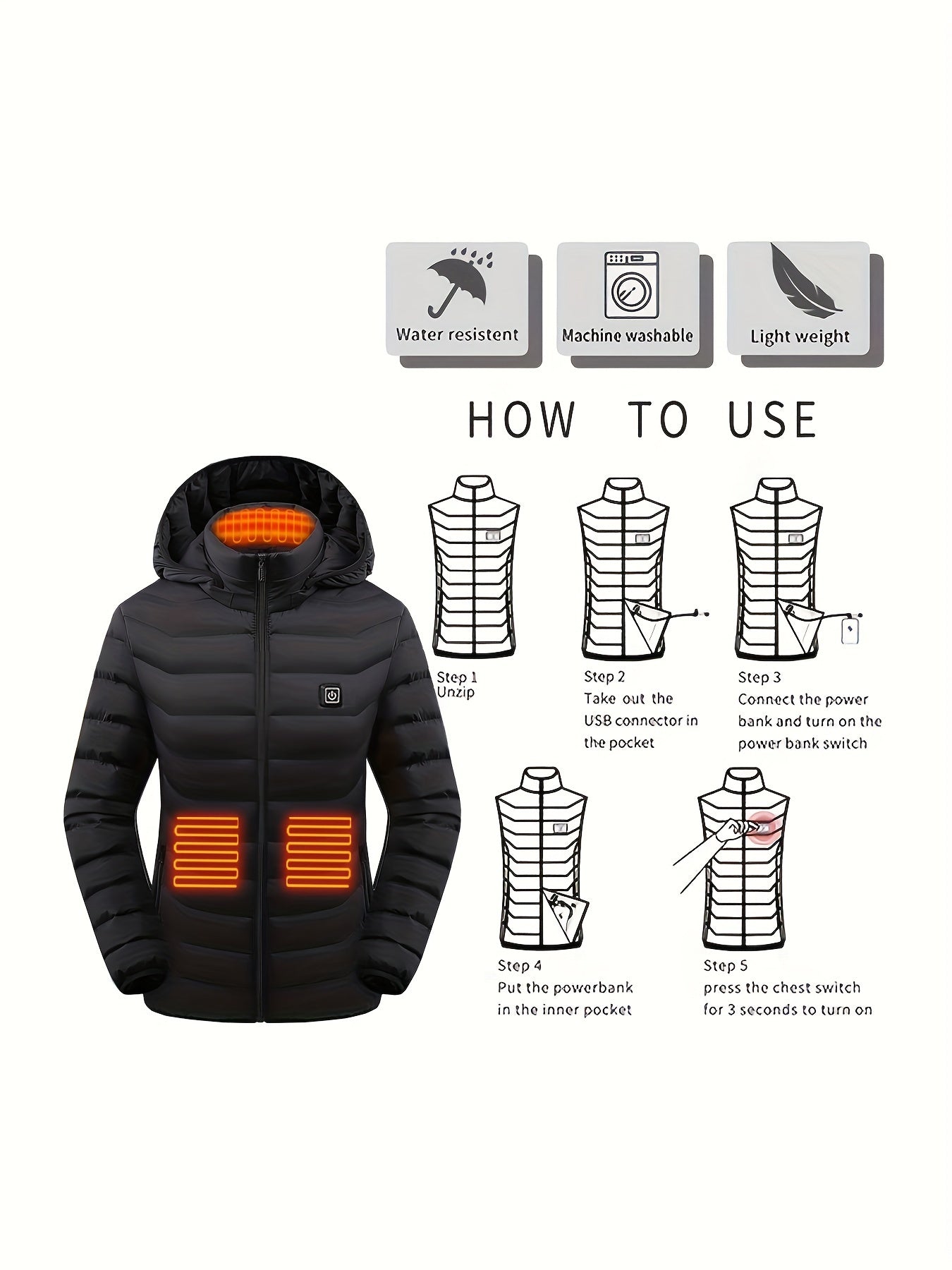 Women's Waterproof Heated Jacket