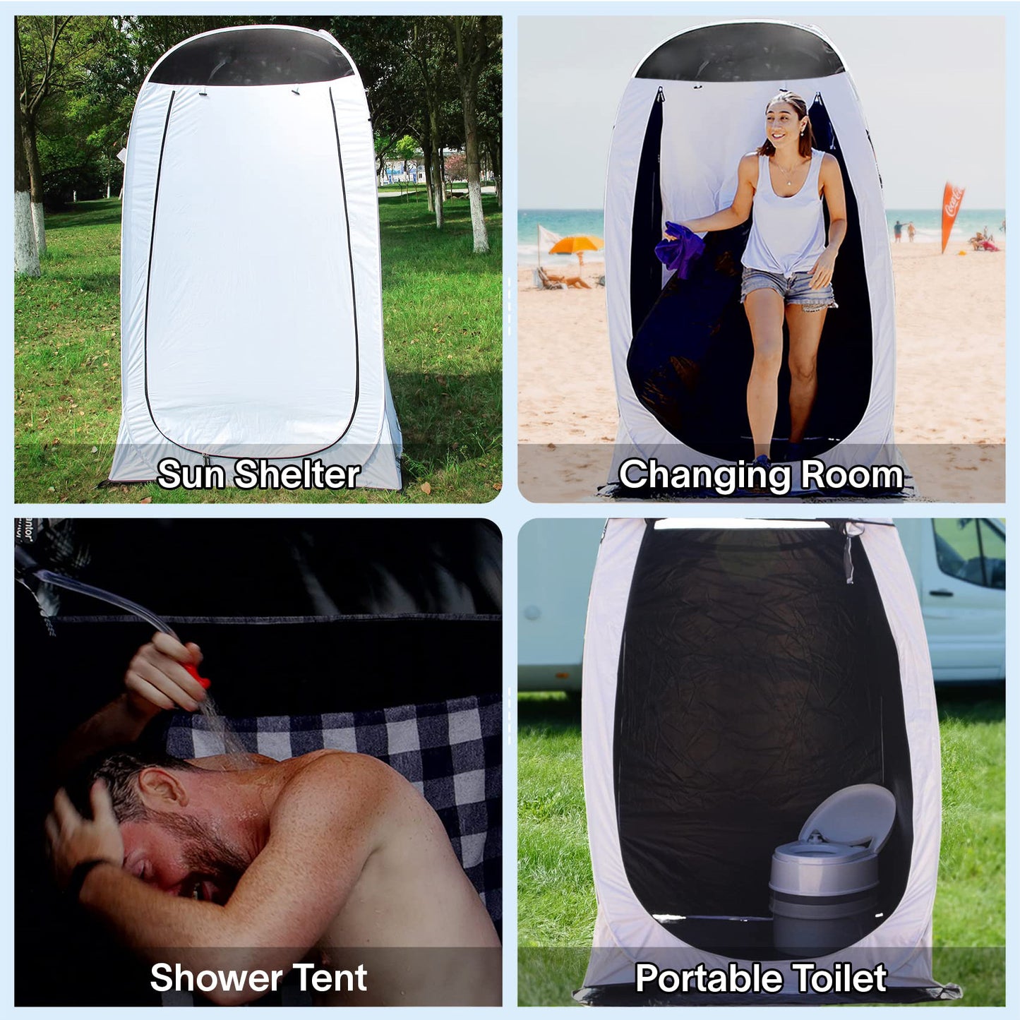 2-Room Pop-Up Privacy Tent