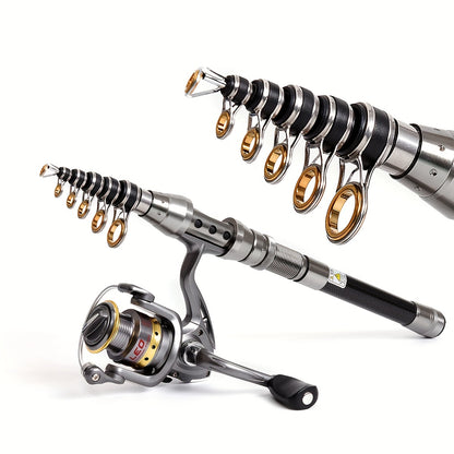 Ultra-Compact Carbon Telescopic Fishing Rod