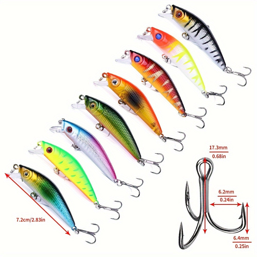 56pcs Deluxe Minnow Fishing Lures Kit