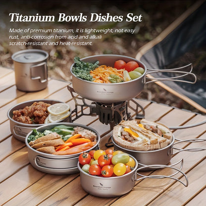 Titanium Bowl And Pot Set