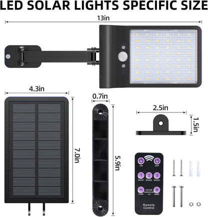 2 Pack Outdoor Solar Flood Lights