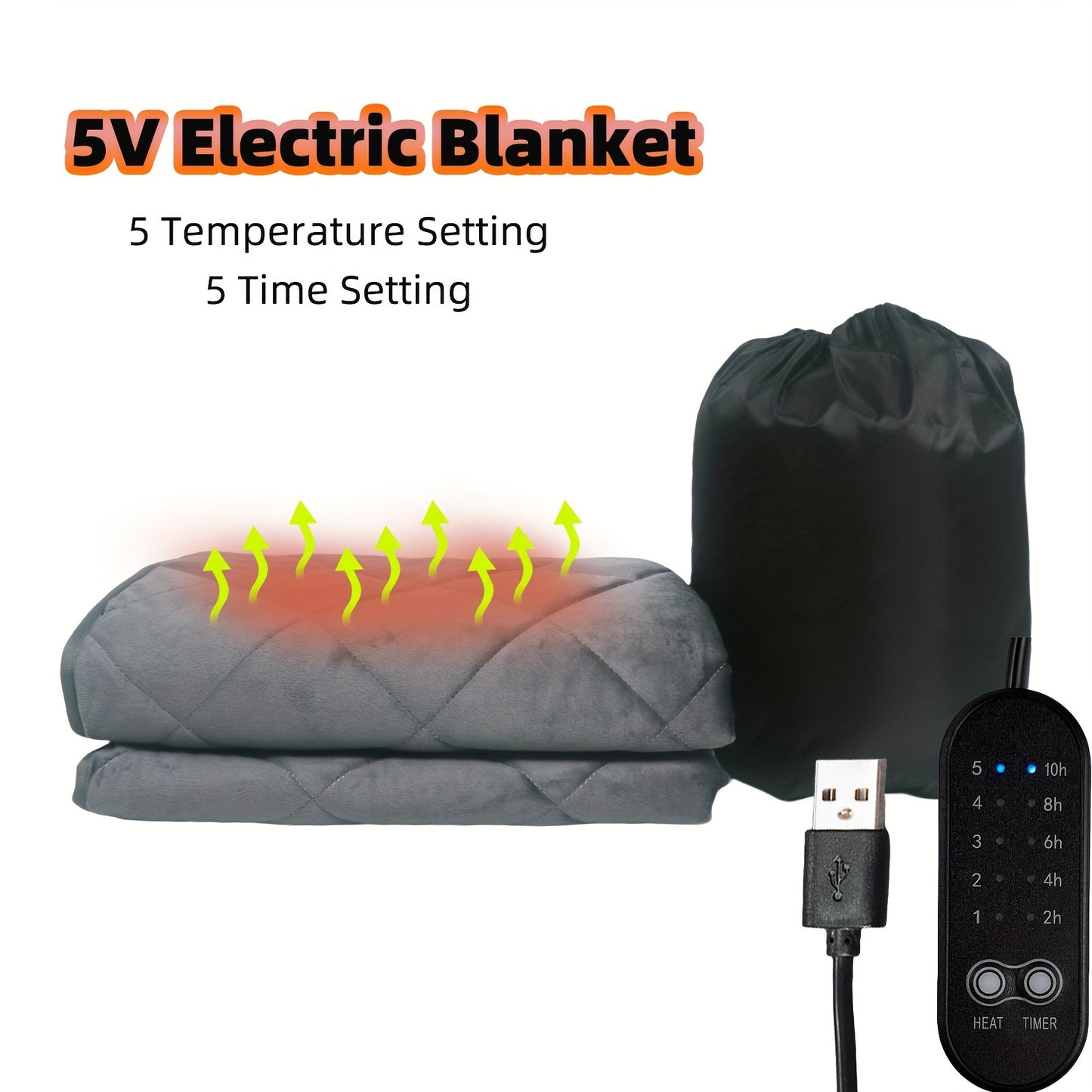 USB-Powered Electric Blanket for Sleeping Bag