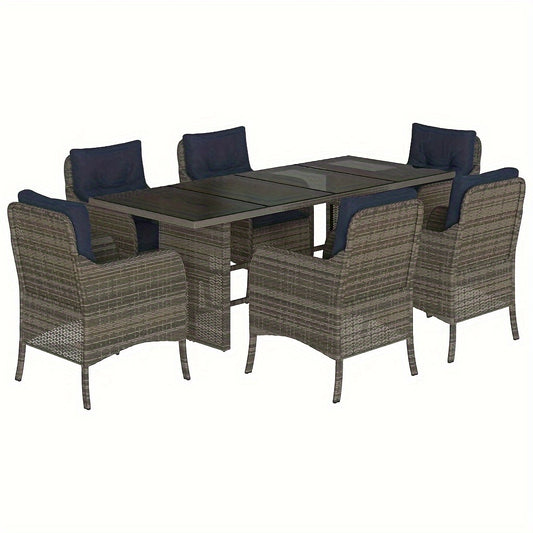 7 Piece Patio Dining Set With Cushions