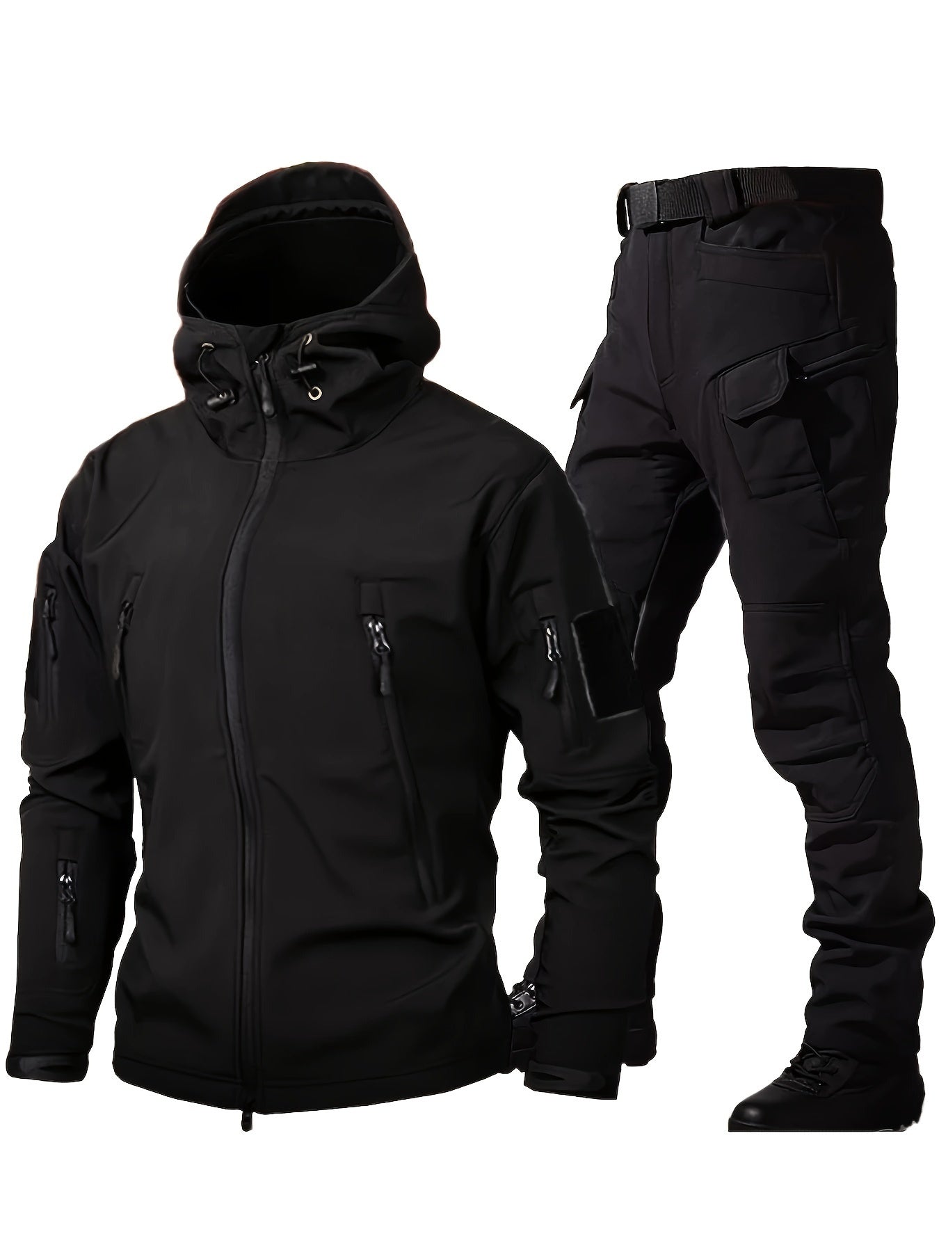 Men's Multi-pocket Fleece Suit