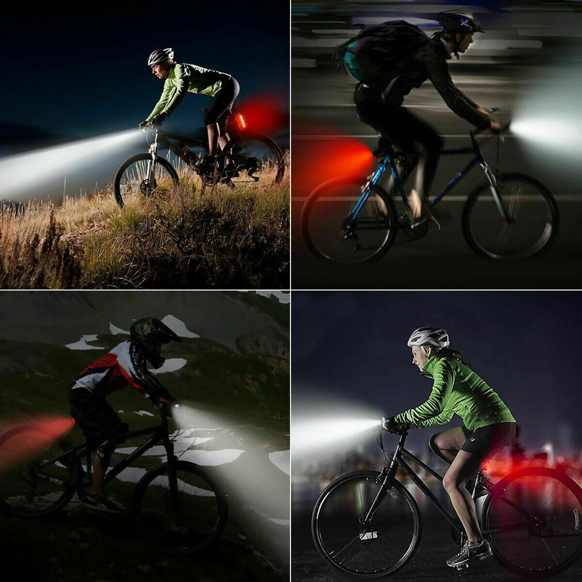 Rechargeable LED Bicycle Headlight Set