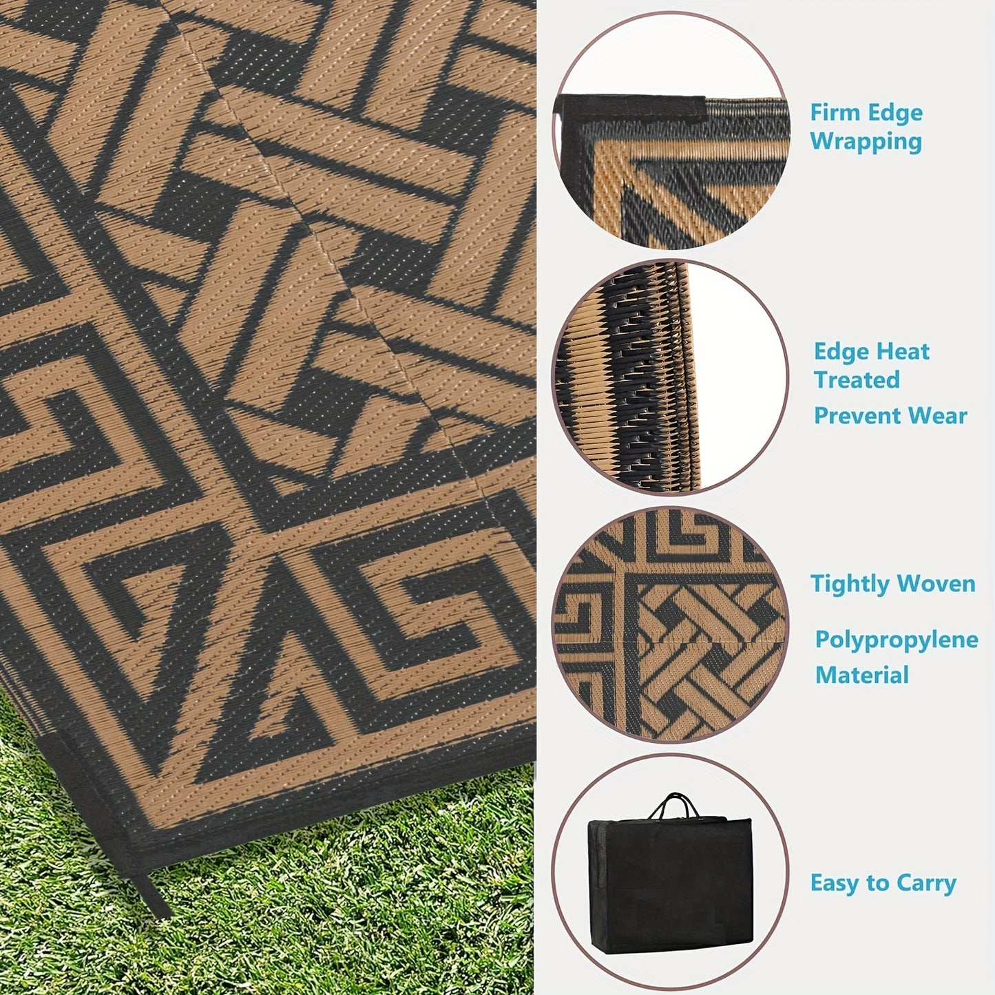 Reversible Waterproof Outdoor Rug