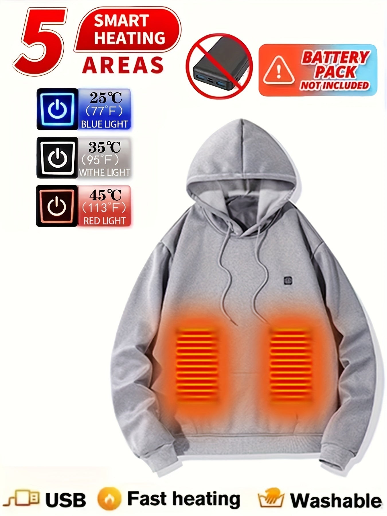 Intelligent Electric Hooded Sweatshirt