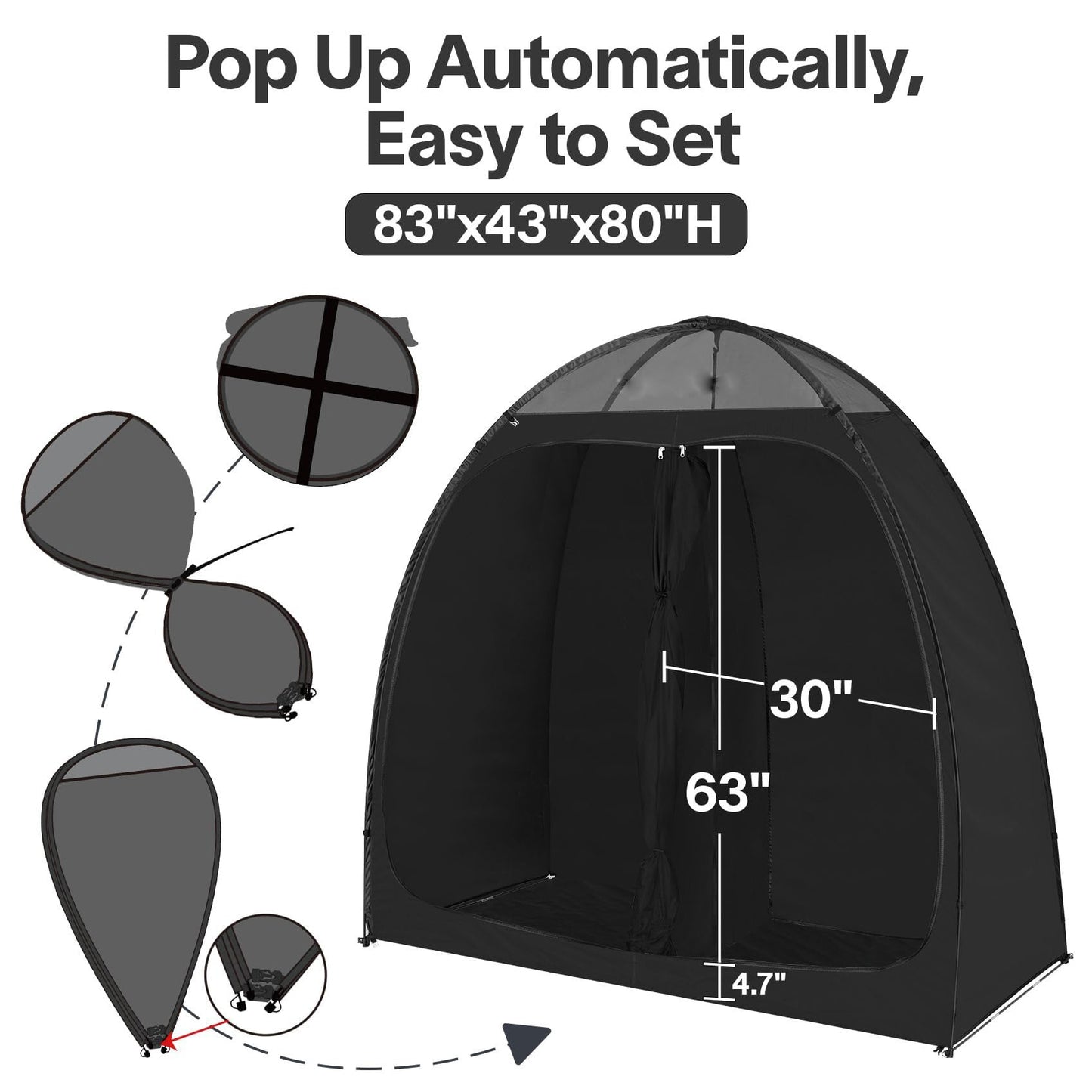 2-Room Pop-Up Privacy Tent