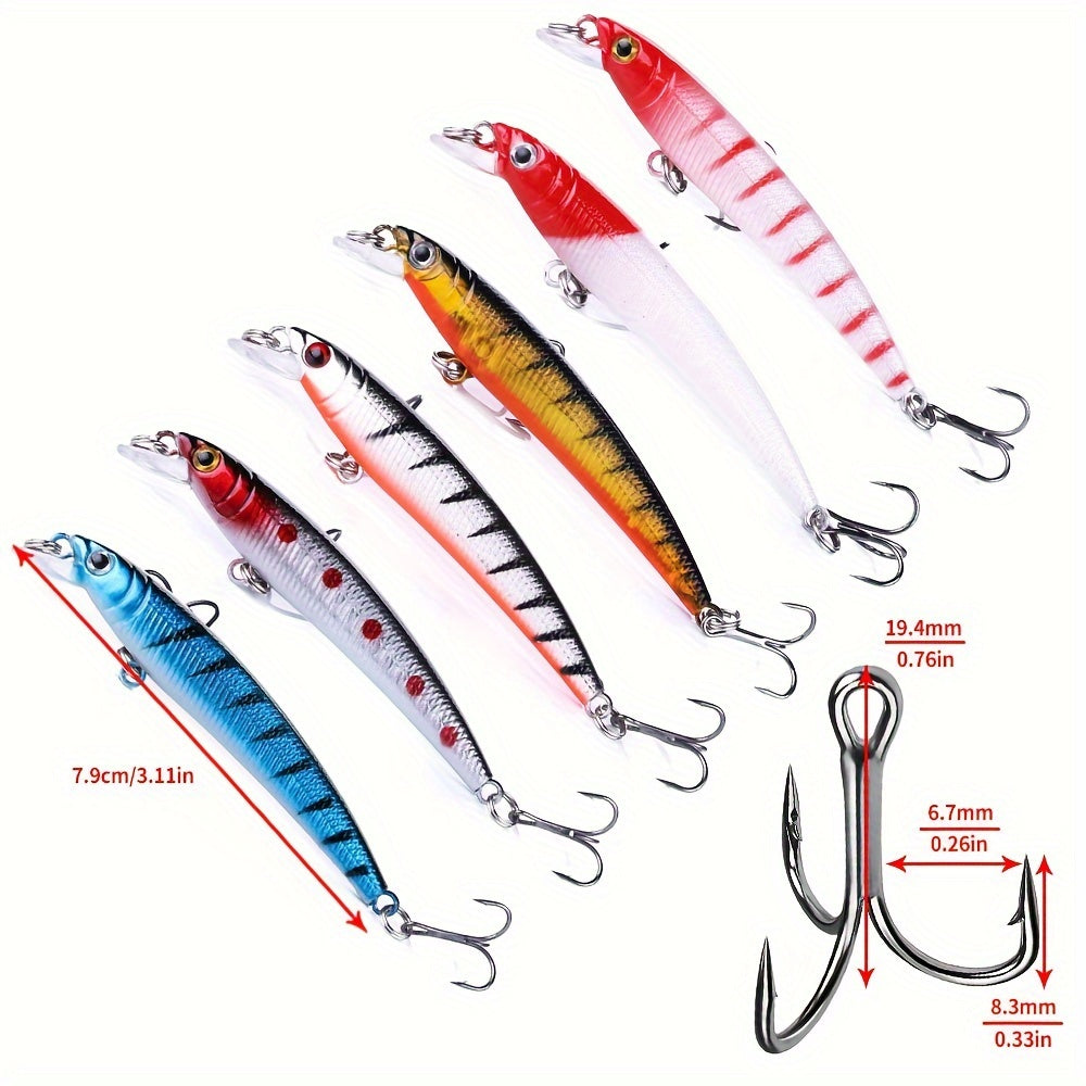 56pcs Deluxe Minnow Fishing Lures Kit