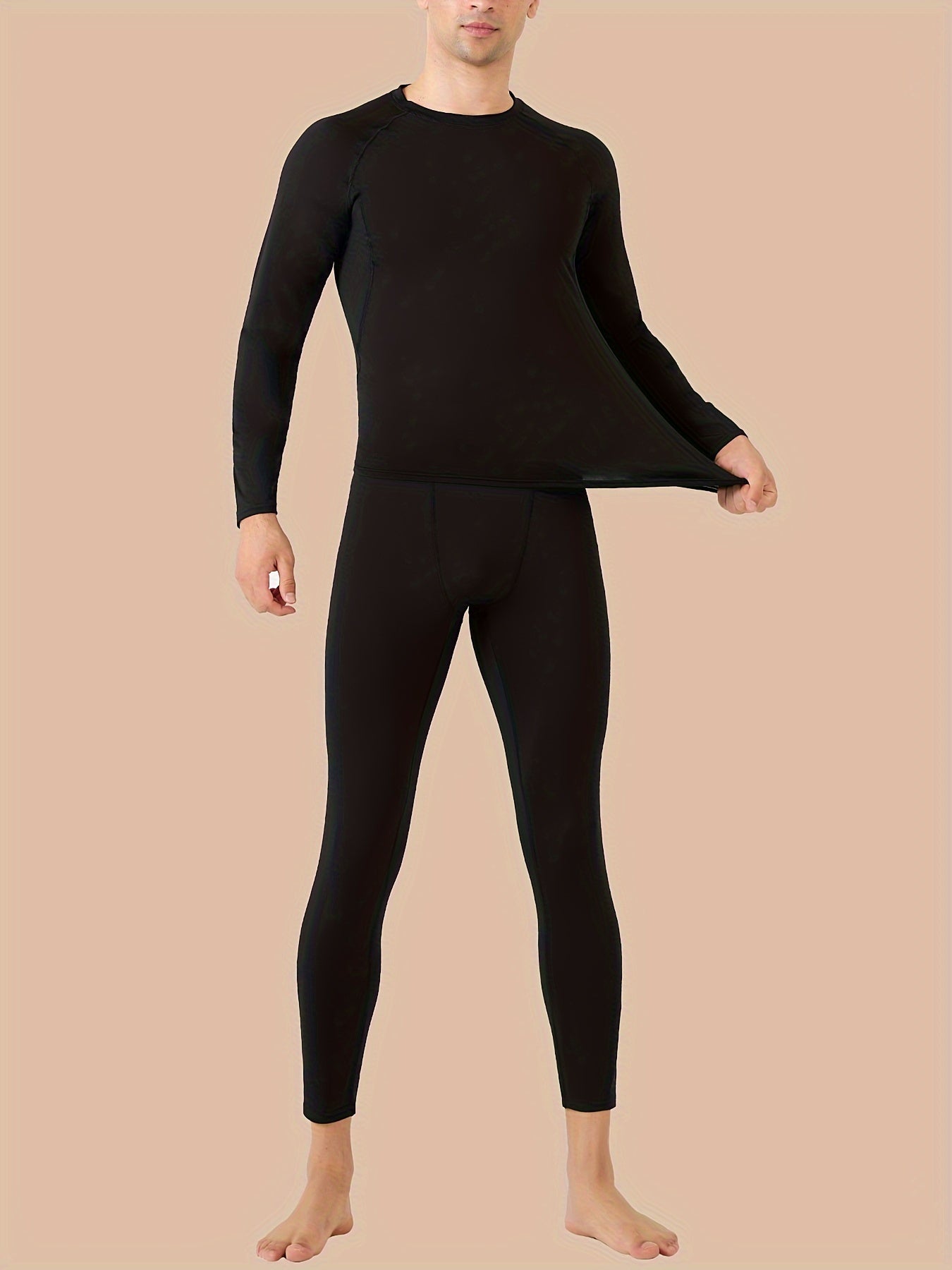 3pcs Men's Thermal Fleece-Lined Base Layer Set