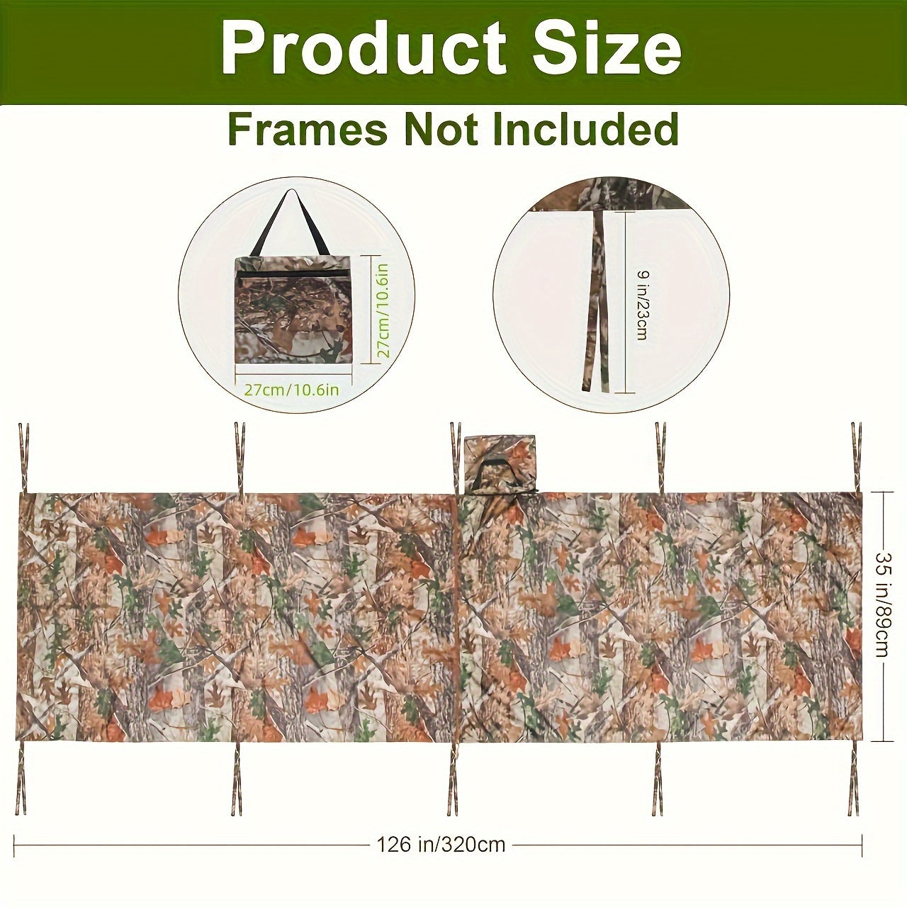 Universal Camouflage Tree Stand Blind Kit