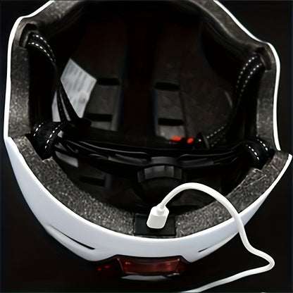 Adult Bike Helmet with Rechargeable LED Lights