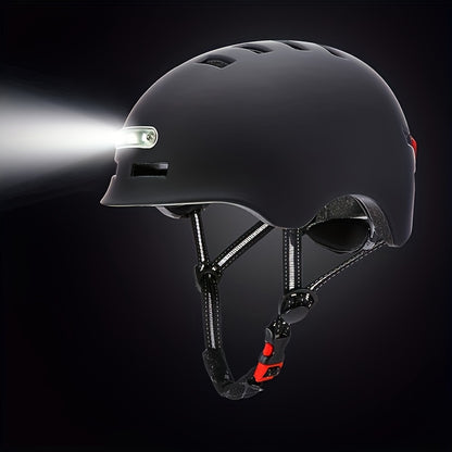 Adult Bike Helmet with Rechargeable LED Lights