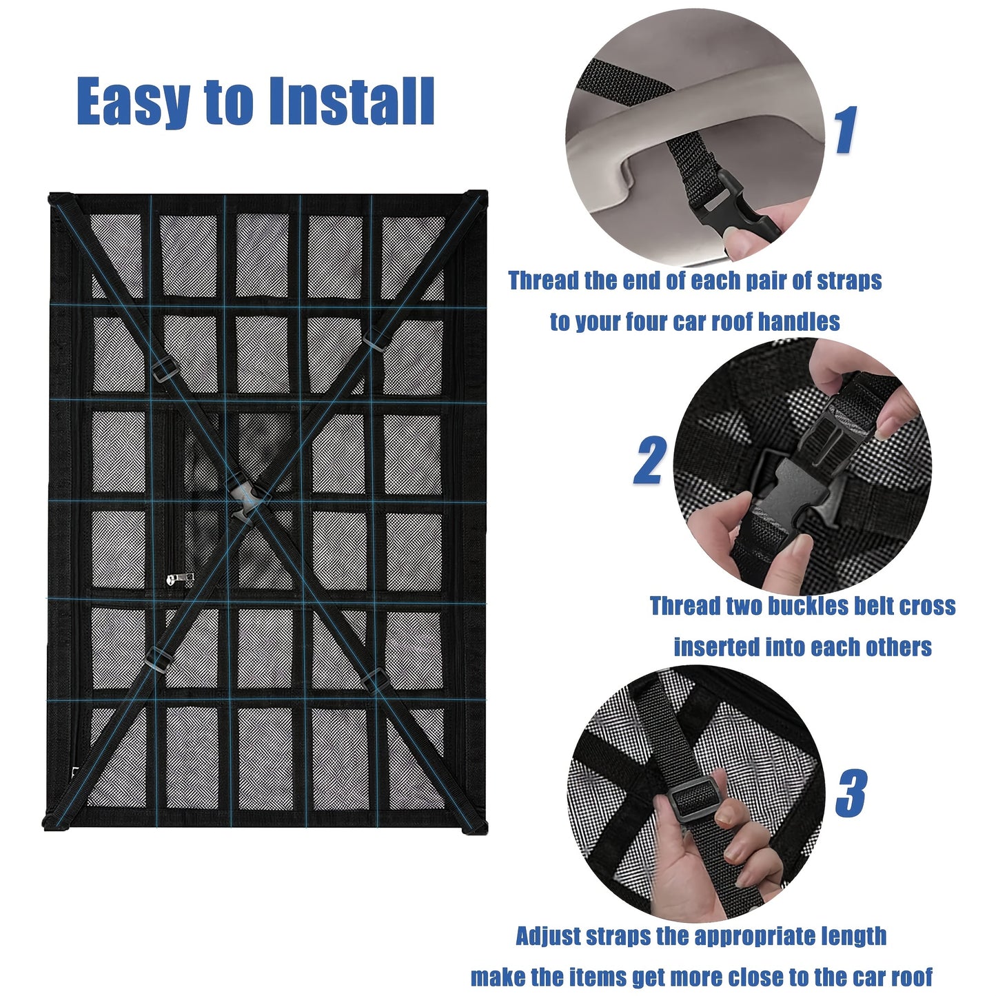 Heavy-Duty Car Ceiling Cargo Net