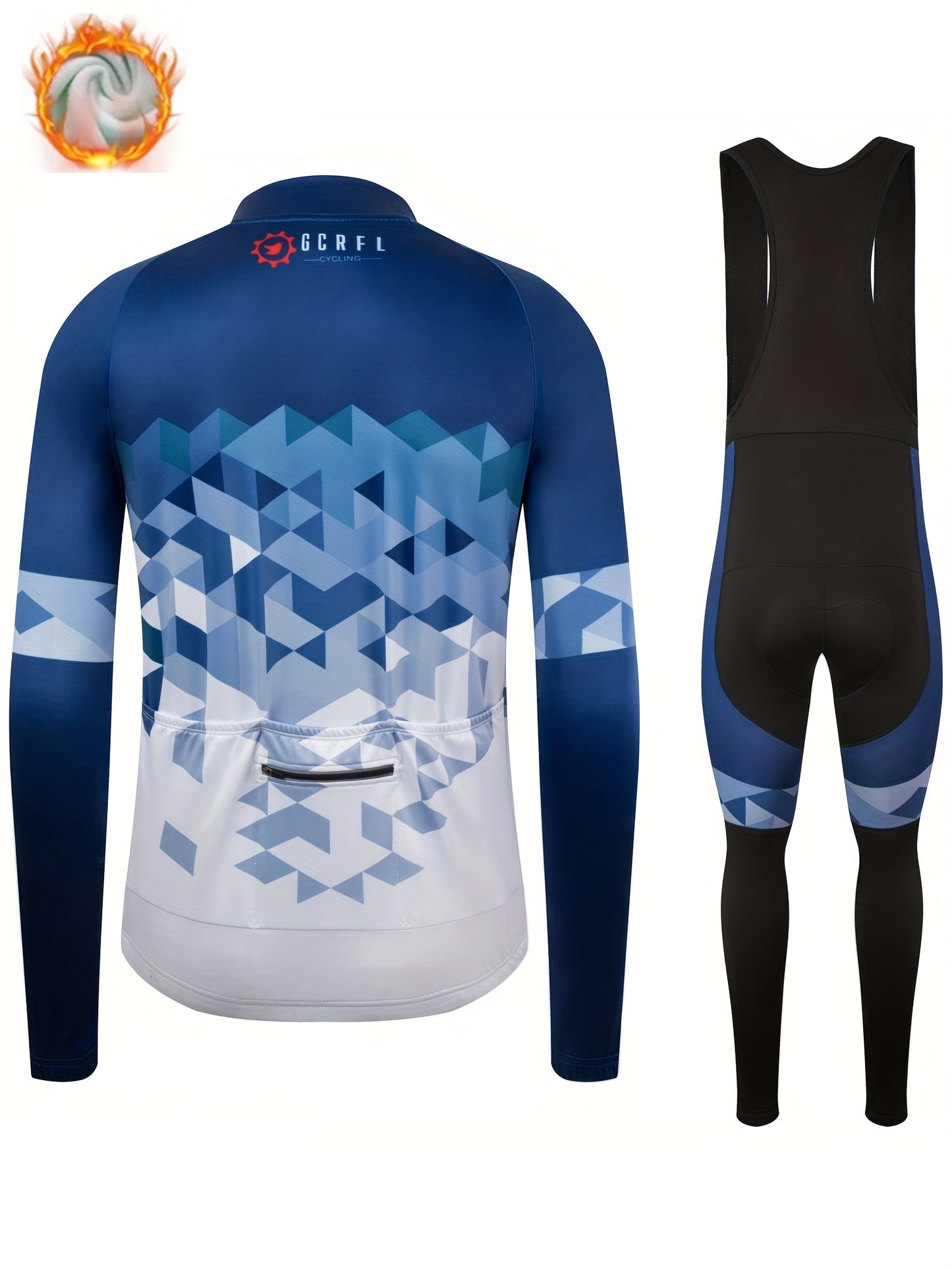 Men's Fleece Cycling Jersey & Leggings Set