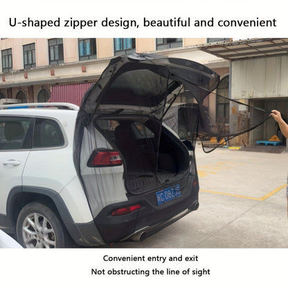 Elasticized Rear Trunk Net Curtain