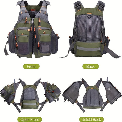 Multi-Pocket Oxford Cloth Fishing Buoyancy Vest