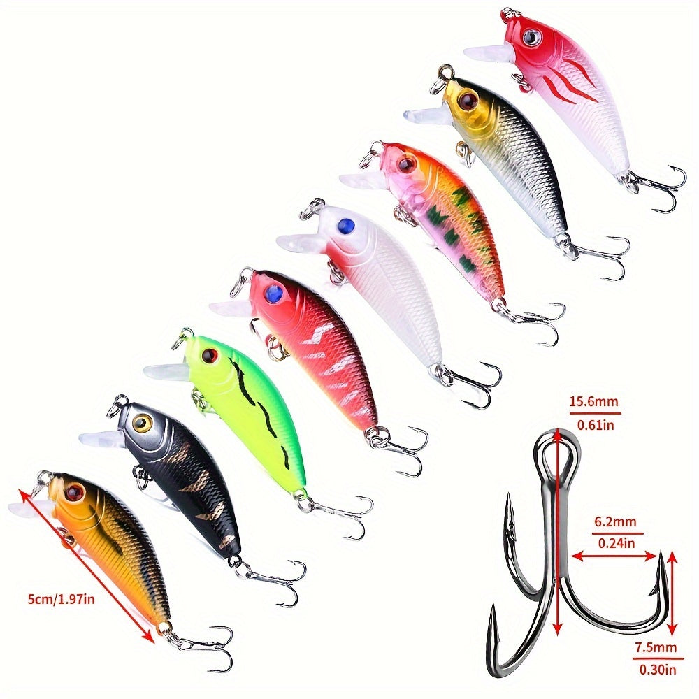 56pcs Deluxe Minnow Fishing Lures Kit